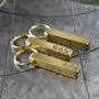 Personalised 21st Anniversary Brass Bar Keyring, thumbnail 5 of 9