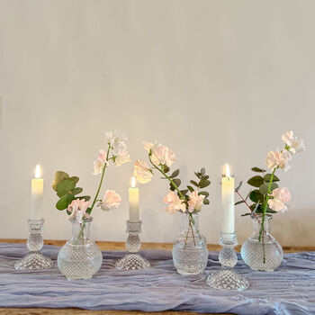 Dusty Blue Crinkled Cheesecloth Wedding Table Runner 3m, 2 of 4