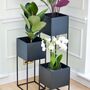 Square Metal Planter With Stand, thumbnail 6 of 9