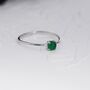 Genuine Green Onyx Ring In Sterling Silver, thumbnail 3 of 9