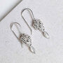 Sterling Silver Grape Drop Earrings, thumbnail 4 of 5