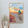 Lands End To John O'groats Cycling Travel Poster Print, thumbnail 5 of 8