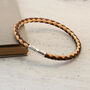 Personalised Sterling Silver Cork Bracelet Natural/Brown, thumbnail 1 of 8