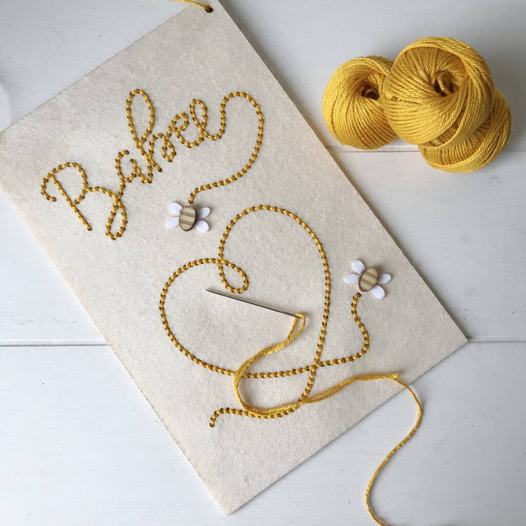 New baby embroidery kit gift by just toppers  notonthehighstreetcom New baby embroidery kit gift by just toppers  notonthehighstreetcom