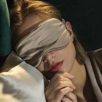 Warm Grey Colour Mulberry Silk Eye Mask, 3 of 3