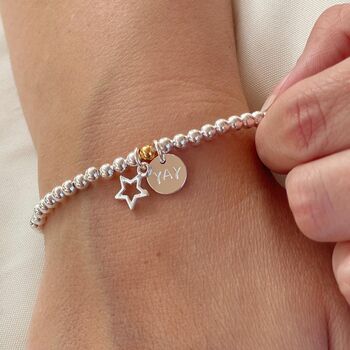 Congratulations Gift Personalised Star Bracelet, 4 of 7