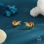 Nautilus Shell Stud Earrings In Sterling Silver, thumbnail 4 of 12