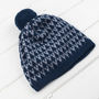 Arrow Knitted Pom Pom Hat, thumbnail 5 of 6