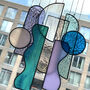The Unknown, Art Deco Inspired Stained Glass Suncatcher, thumbnail 2 of 3