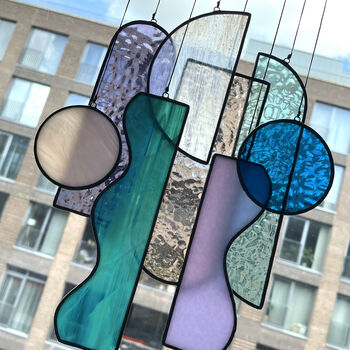 The Unknown, Art Deco Inspired Stained Glass Suncatcher, 2 of 3