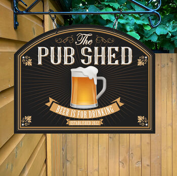 Pub Shed Personalised Home Pub Sign / Man Cave Sign, 6 of 8