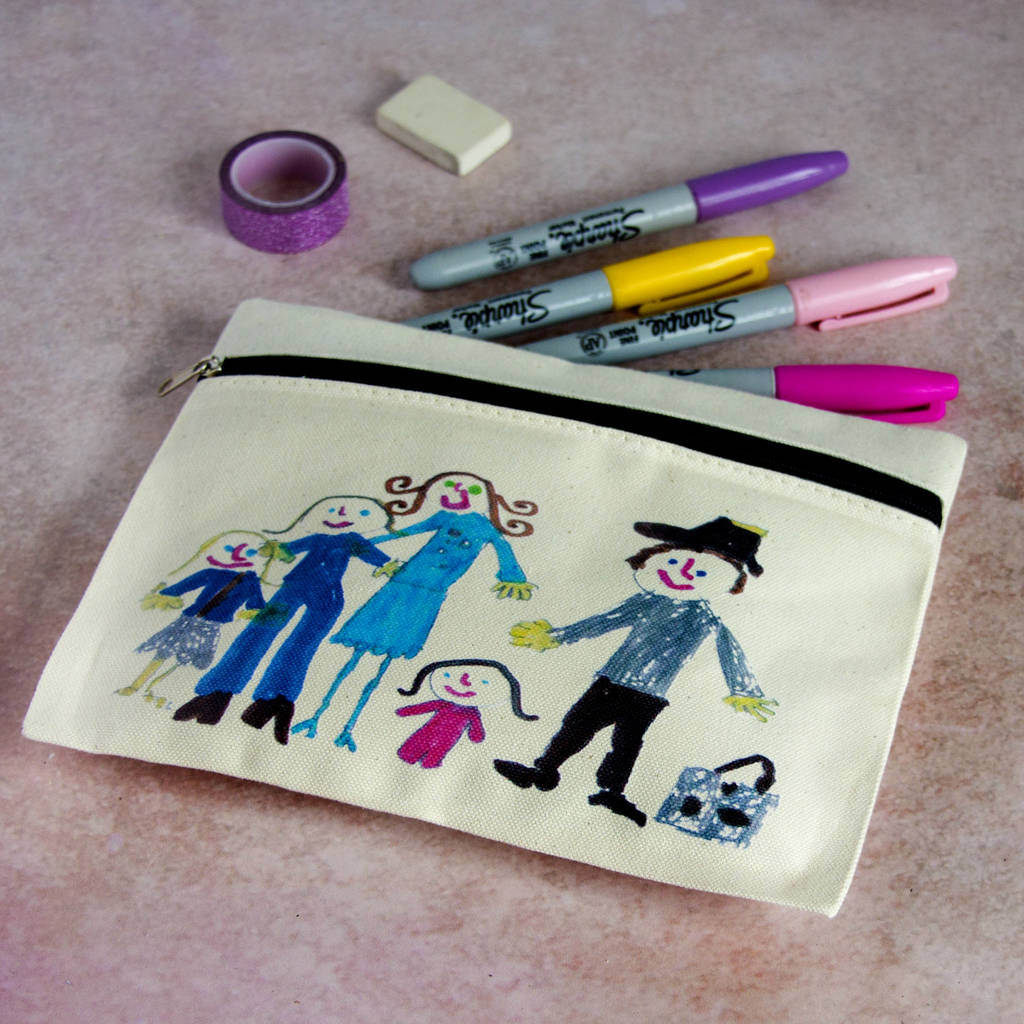 personalised child's drawing pencil case by snapdragon