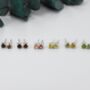 Sterling Silver Natural Raw Yellow Tourmaline Stone Stud Earrings, thumbnail 7 of 12
