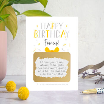 Personalised Birthday Present Scratch Card, 3 of 11