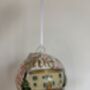 Hand Painted Wedding Venue Bauble – Custom Illustration With Couple’s Names And Date, thumbnail 7 of 8