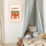 Babar The Elephant Stripy Tennis Art Print, thumbnail 3 of 3