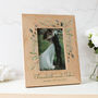 Personalised Wedding Name And Date Oak Photo Frame, thumbnail 4 of 5