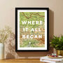 Personalised Vintage Map Special Location Print With Heart, thumbnail 2 of 4