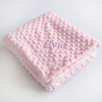 Personalised Bright Pink Bobble Sherpa Baby Blanket, 5 of 10