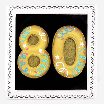 Hand Iced 80th Birthday Letterbox Biscuits, 2 of 4