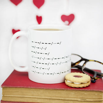 Morse Code Personalised Message Ceramic Mug, 2 of 8