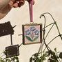 Forget Me Not Hand Embroidered Framed Keepsake, thumbnail 2 of 5