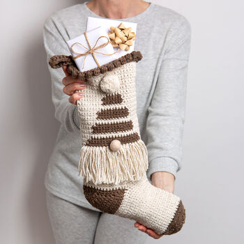 Gonk Christmas Stocking Crochet Kit, 3 of 10