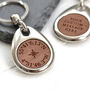 Personalised Coordinates Wooden Keyring, thumbnail 1 of 5