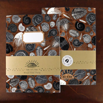Ammonoidea Fossil Print A5 Notebook, 3 of 9