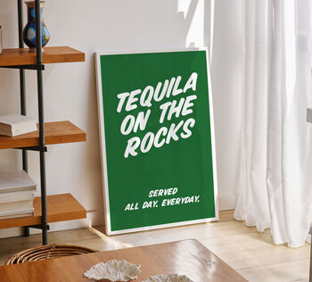 Tequila On The Rocks Green Print, 2 of 3