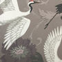 Manchurian Crane Dark Lilac Wallpaper, thumbnail 2 of 3
