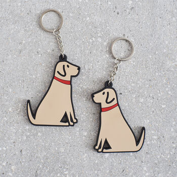 Yellow Labrador Key Ring Personalisation Available, 4 of 5