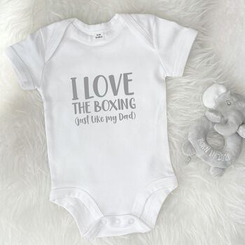 Father And Child Love … Personalised Babygrow, 9 of 10