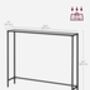 Console Table Tempered Glass Tabletop Modern Sofa Table, thumbnail 12 of 12