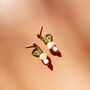 Murano Glass Mushroom And Leaf Stud Earrings, thumbnail 8 of 12