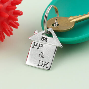 Personalised Housewarming Gift Couples New Home Keyring, 2 of 6