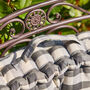 Grey Gingham Garden Bench Cushion, thumbnail 5 of 5