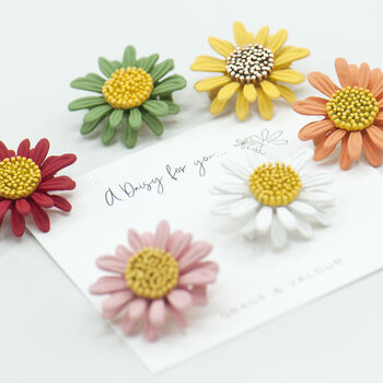 Colourful Daisy Brooch On A Bespoke Giftcard, 3 of 12