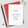 'Our Little Clever Clogs' Congratulations Card, thumbnail 1 of 3