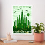 Emerald City Vintage Style Travel Poster, thumbnail 1 of 3