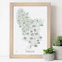 Personalised Illustrated Derbyshire Map, thumbnail 2 of 5