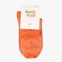 Women's Cotton Glitter Anklet Trainer Socks Orange, thumbnail 4 of 4