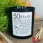 Personalised 50th Anniversary Years And Counting Candle, thumbnail 2 of 11