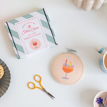 Aperol Cocktail Cross Stitch Kit, 3 of 4