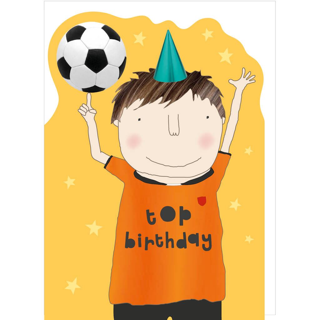 Top Football Kids Birthday Card By Rosie Made A Thing