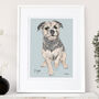 Personalised Hand Drawn Pet Dog Portrait, thumbnail 5 of 10