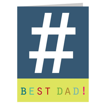 Mini Hashtag Best Dad Card, 2 of 5