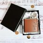Personalised Leather Hip Flask, thumbnail 3 of 5