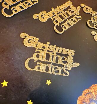 16 X Personalised Christmas Table Decor, Confetti, Scatter, Centrepiece, Many Colours, 4 of 11