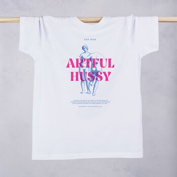 'Artful Hussy' Bronte T Shirt, 2 of 3